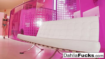 Hot babe masturbates