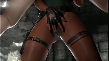 Lara croft sensual titjob and fuck