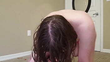 Intense cowgirl session with toys