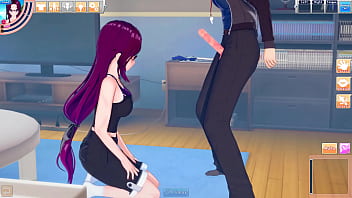 Koikatsu anime girl bangs hentai guy