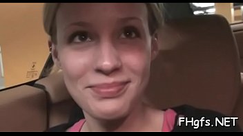 Lustful cutie fucks on camera