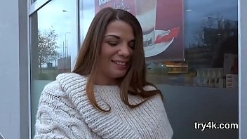 Sweet cutie blows penis in pov and gets soft vagina nailed