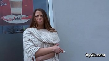 Sweet cutie blows penis in pov and gets soft vagina nailed