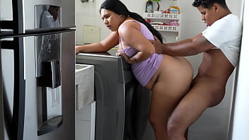 I fuck my stepsister's tight pussy in the laundry room part 1