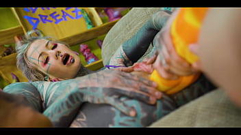 Tattooed sluts rear entry two girls one hard dick