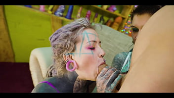 Tattooed sluts rear entry two girls one hard dick