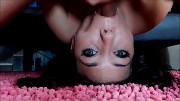 Her parnter fucking her throat hard