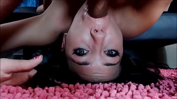 Her parnter fucking her throat hard