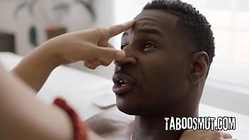 Brunette teen wants to ride on stepdad's bbc