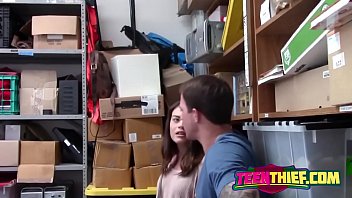 Epic teen brunette got ravaged by a rock hard police dick