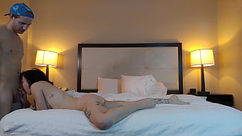 Very sexy tatted teen sucks cock