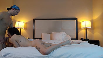 Very sexy tatted teen sucks cock