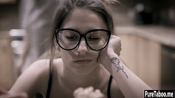 Sexy babe swallowed huge penis