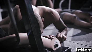 Sexy babe swallowed huge penis