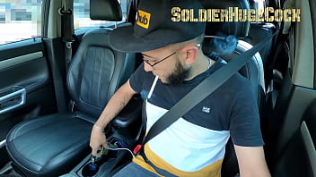 Delicious blonde girl with big ass does me a wet blowjob on my car crempie