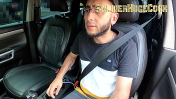 Delicious blonde girl with big ass does me a wet blowjob on my car crempie