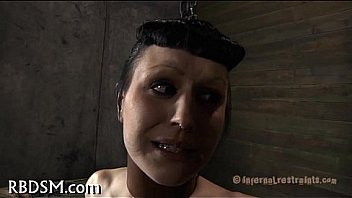 Hard thrashing for masked babe