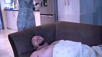 Almost got caught sisters friend takes the opportunity to ride my face with her tiny cunt