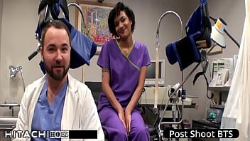 Freshman gets mandatory hitachi orgasm from nurse jackie banes