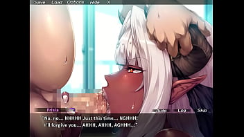 Demon queen gulping semen