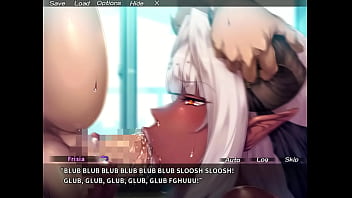 Demon queen gulping semen