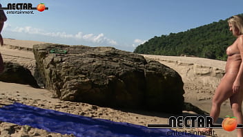 Naughty blonde with a big ass has sex with her hot brunette goddaughter lots of slut toys and oral sex until she cums