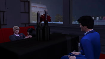 Husband watches asian wife ride a bwc