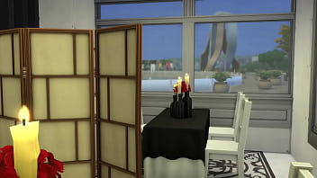 Husband watches asian wife ride a bwc