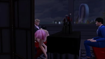 Husband watches asian wife ride a bwc