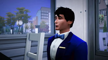 Husband watches asian wife ride a bwc