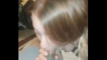 Girlfriend is sucking dick riding dildo