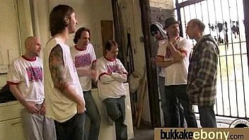 Black girl sucks many white cocks in redneck group 10