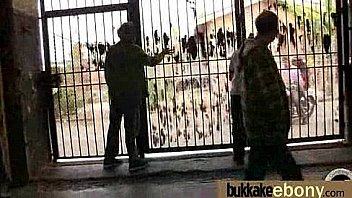 Black girl sucks many white cocks in redneck group 10