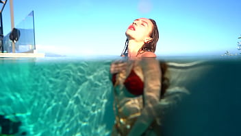 Afternoon with pool and huge cock