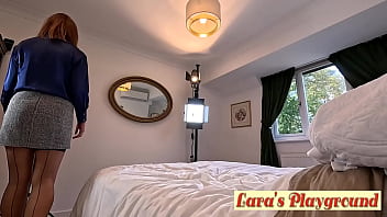 Secretary lara latex reporting for duty at larasplayground