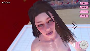 Animation futanari by the pool pussyfucking anal sex and facial cumshot kexpio8