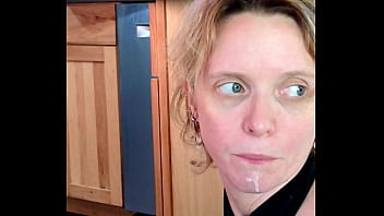 Horny wife fisted on the kitchen counter