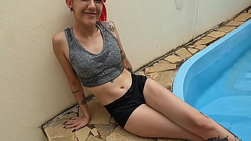 Pov only prolapse at the poolside