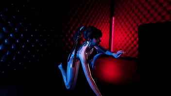 Buxom randy eve in skinsuit shows special skills in back room of strip bar