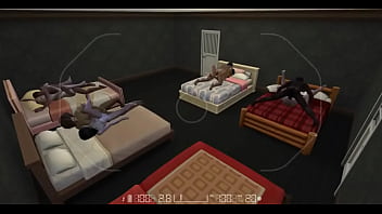 Security camera catches an orgy