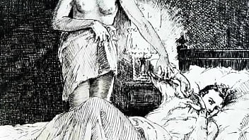 Retro erotic drawings