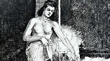 Retro erotic drawings