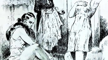 Retro erotic drawings