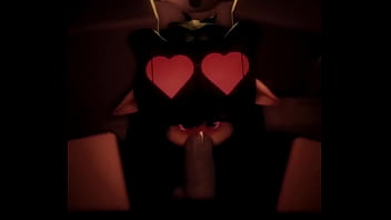 Demon girl sucks dick