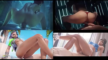 Sexy 3d hentai whores ride big dick