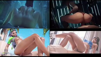 Sexy 3d hentai whores ride big dick