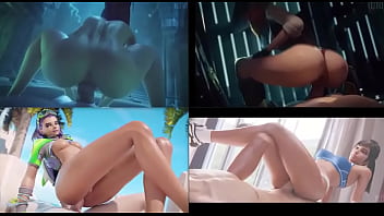 Sexy 3d hentai whores ride big dick