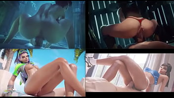 Sexy 3d hentai whores ride big dick