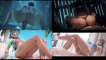 Sexy 3d hentai whores ride big dick