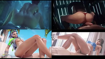 Sexy 3d hentai whores ride big dick